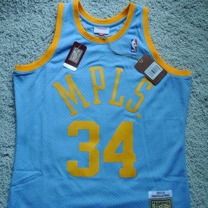 NWT Shaquille O'Neal Los Angeles Lakers Mitchell & Ness MPLS Jersey Large